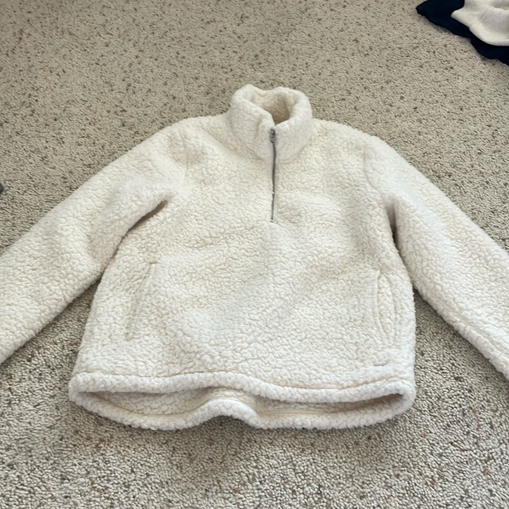 Hollister quarter zip sherpa